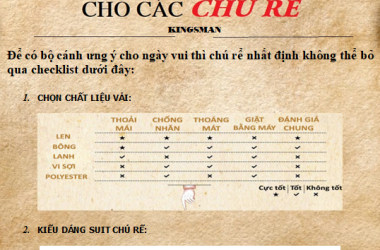 “Tất tần tật” kinh nghiệm may SUIT chú rể cần biết.