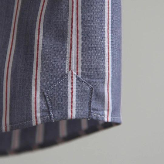 Striped Shirt with Contrast Collar