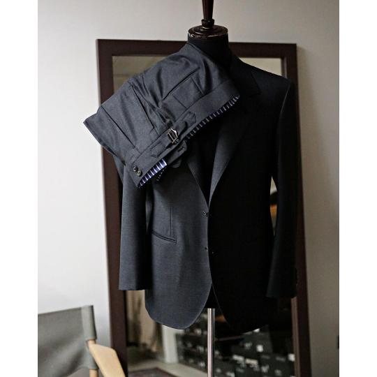 Charcoal grey 2piece suit.