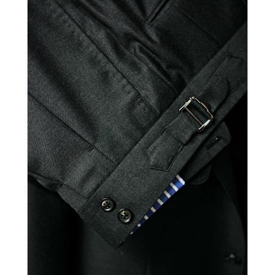 Charcoal grey 2piece suit.