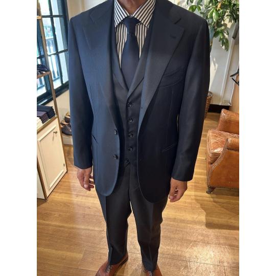 Navy 3P suit Fabric Loro Piana