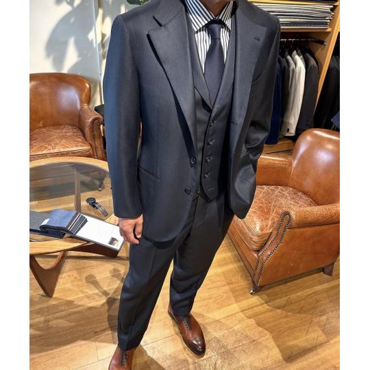 Navy 3P suit Fabric Loro Piana