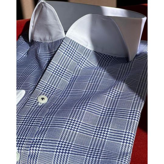 Striped Shirt with Contrast Collar