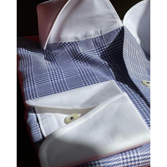 Striped Shirt with Contrast Collar