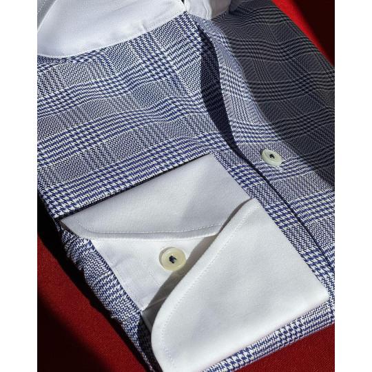Striped Shirt with Contrast Collar