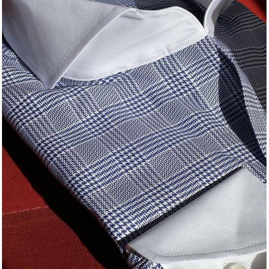 Striped Shirt with Contrast Collar